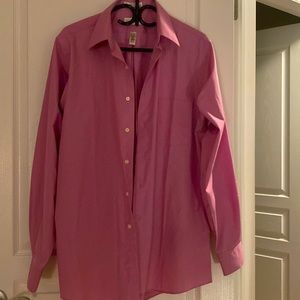 Long dress shirt dark pink, for men, classic fit. never worn.